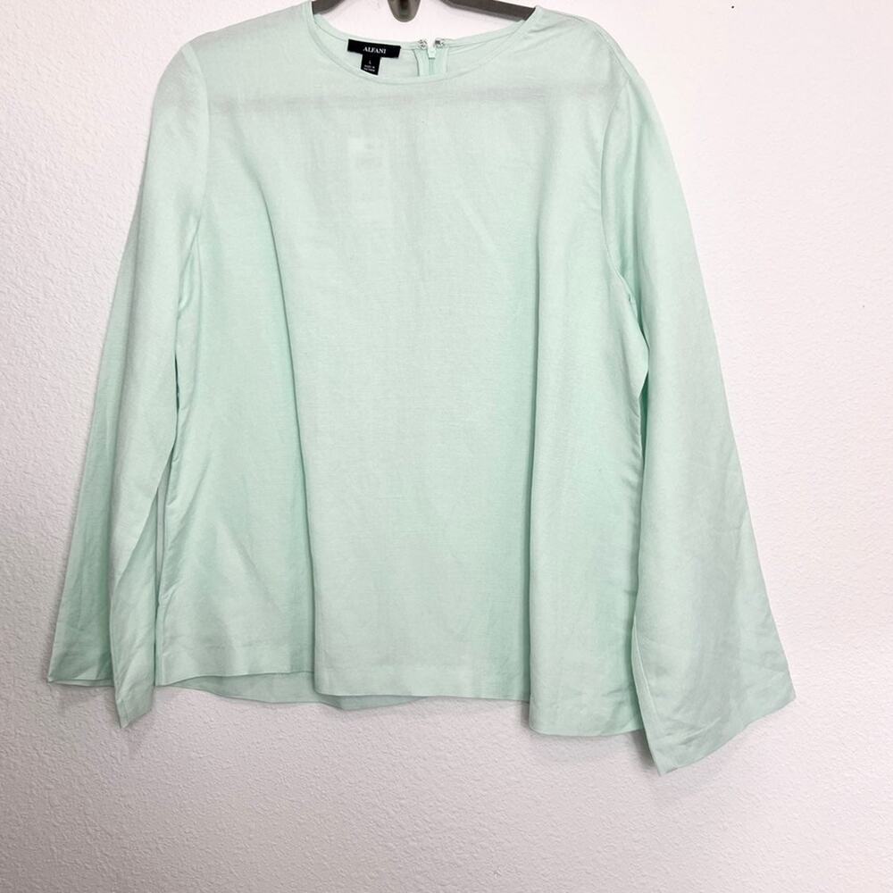 Alfani Womens Crew Neck Short Sleeve Top size large